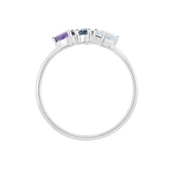 Histoire d'Or Bague Raika Or Blanc Amethyste Et Topaze* Bagues|Bagues Avec Pierre
