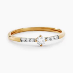 Histoire d'Or Bague Rebeckah Or Jaune Diamant Synthétique