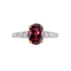 Histoire d'Or Bague Rhodolite Fever Or Jaune Rhodolite Oxyde De Zirconium* Bagues|Bagues Avec Pierre