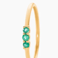 New Histoire d'Or Bague Richie Or Jaune Emaraude