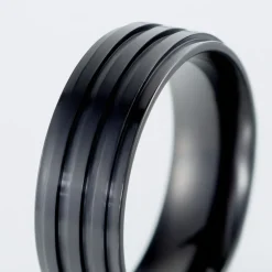 Histoire d'Or Bague Rico Acier Noir