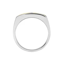 Histoire d'Or Bague Robinson Argent Bicolore Rhodié Diamant Blanc* Bagues|Bagues Avec Pierre