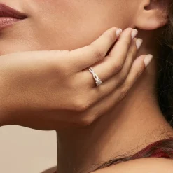 Histoire d'Or Bague Roseline Or Blanc Diamant* Bagues|Bagues Avec Pierre