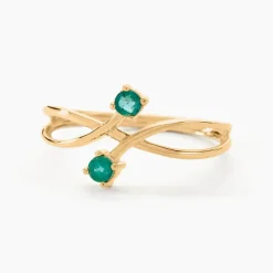 Histoire d'Or Bague Ruqaya Or Jaune Emeraude* Bagues|Bagues Avec Pierre