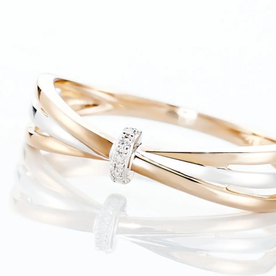Online Histoire d'Or Bague Ruthe Or Bicolore Diamant