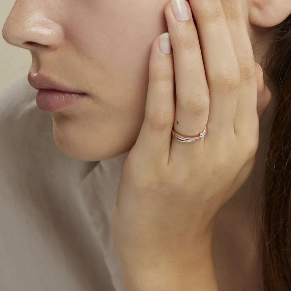 Online Histoire d'Or Bague Ruthe Or Bicolore Diamant