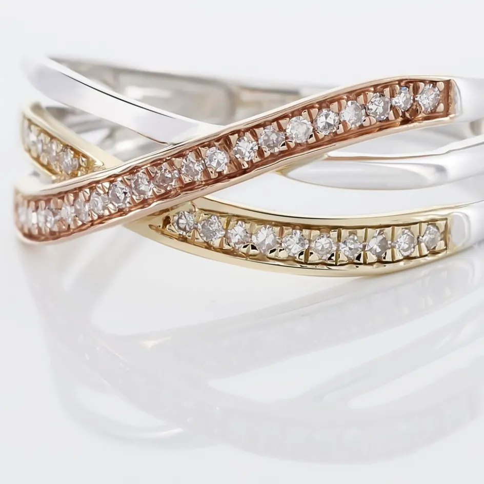 Histoire d'Or Bague Sabera Or Tricolore Diamant* Bagues|Bagues Avec Pierre