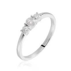 Online Histoire d'Or Bague Sabine Or Blanc Diamant