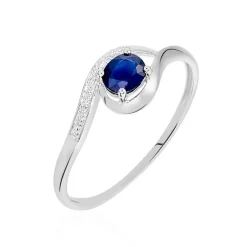 Histoire d'Or Bague Sagesse Or Blanc Saphir Et Diamant* Bagues|Bagues Avec Pierre