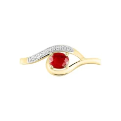 Online Histoire d'Or Bague Sagesse Or Jaune Rubis Et Diamant