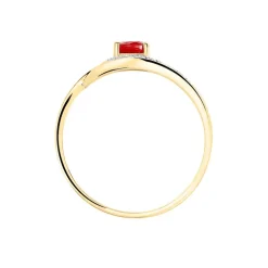 Online Histoire d'Or Bague Sagesse Or Jaune Rubis Et Diamant