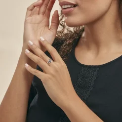 Hot Histoire d'Or Bague Sakina Or Blanc Saphir