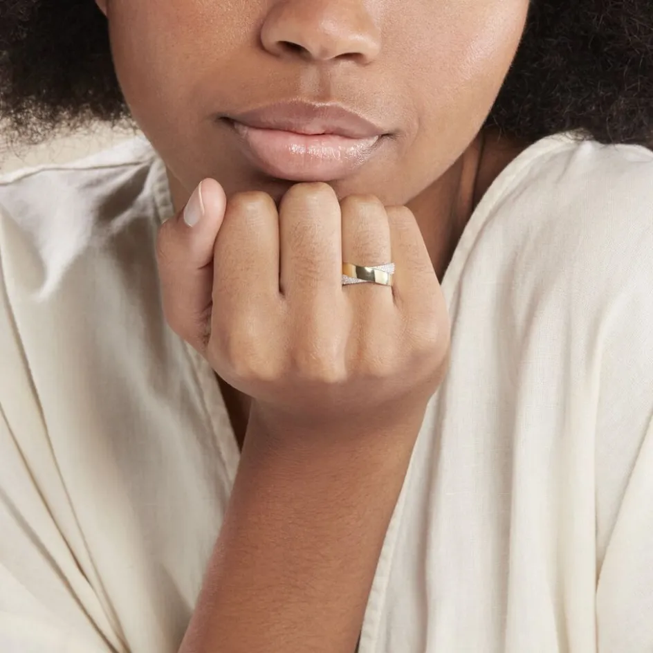 Histoire d'Or Bague Sakura Or Bicolore Diamant* Bagues|Bagues Avec Pierre