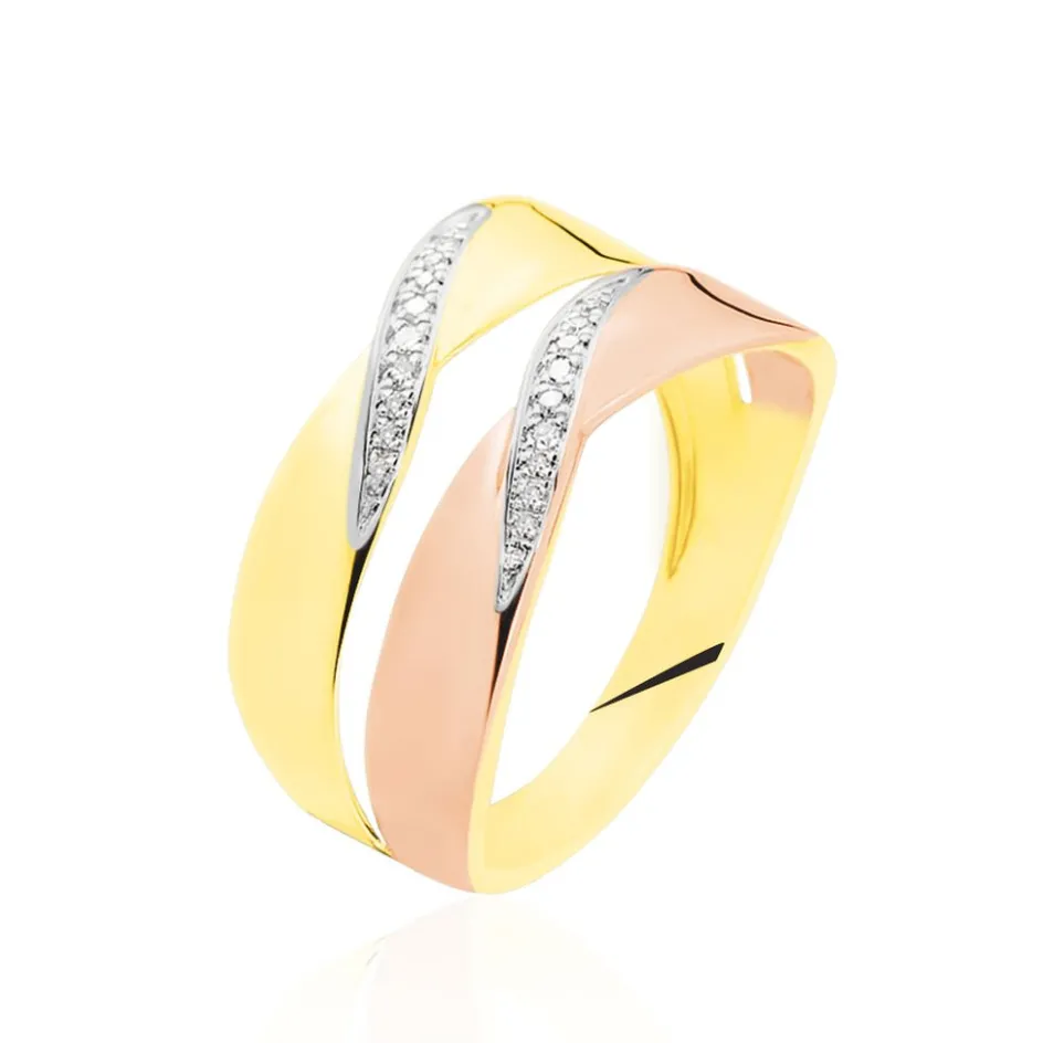 Histoire d'Or Bague Salima Or Bicolore Diamant* Bagues|Bagues Avec Pierre