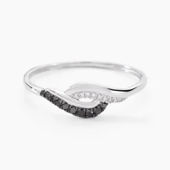 Histoire d'Or Bague Sculptural Or Blanc Diamant