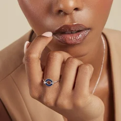 Best Histoire d'Or Bague Serafine Argent Blanc Lapis Lazuli Oxyde De Zirconium argent blanc lapis lazuli bleu