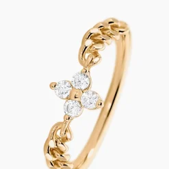 Online Histoire d'Or Bague Serenity Plaque Or Jaune Oxyde De Zirconium