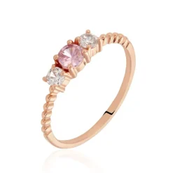 Histoire d'Or Bague Shahar Argent Rose Oxyde De Zirconium