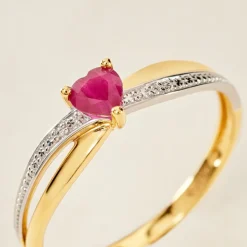 Online Histoire d'Or Bague Skylar Or Bicolore Rubis Diamant