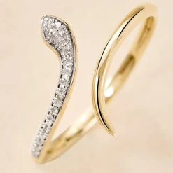 Histoire d'Or Bague Snake Or Jaune Diamant* Bagues|Bagues Avec Pierre