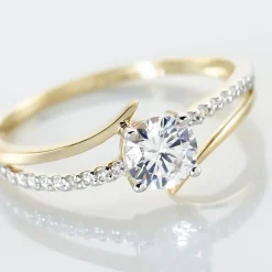 Histoire d'Or Bague Solitaire Abelia Or Jaune Oxyde De Zirconium* Bagues|Bagues Avec Pierre