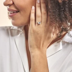 Outlet Histoire d'Or Bague Solitaire Abriel Or Blanc Oxyde De Zirconium