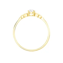 New Histoire d'Or Bague Solitaire Alexine Or Jaune Oxyde De Zirconium