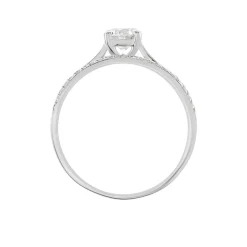 Outlet Histoire d'Or Bague Solitaire Anatoline De Zirconium or blanc oxyde