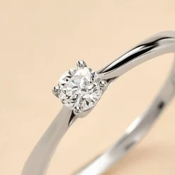 Best Histoire d'Or Bague Solitaire Aphrodite platine blanc diamant