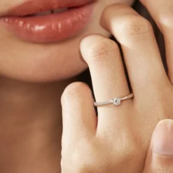 Histoire d'Or Bague Solitaire Aphrodite Or Blanc Diamant