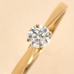 New Histoire d'Or Bague Solitaire Aphrodite Or Jaune Diamant or blanc diamant blanc