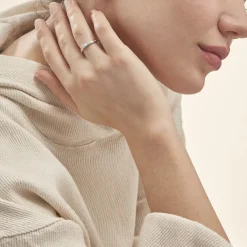 Clearance Histoire d'Or Bague Solitaire Aramis Or Blanc Diamant