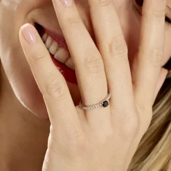 Discount Histoire d'Or Bague Solitaire Argent Blanc Quitteri Oxyde De Zirconium