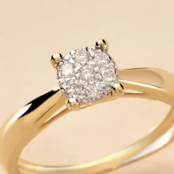 New Histoire d'Or Bague Solitaire Artemis Or Jaune Diamant