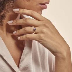 New Histoire d'Or Bague Solitaire Arzula Or Jaune Amethyste or jaune amethyste violette