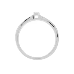 New Histoire d'Or Bague Solitaire Asia Or Blanc Diamant