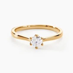 New Histoire d'Or Bague Solitaire Athena or jaune diamant