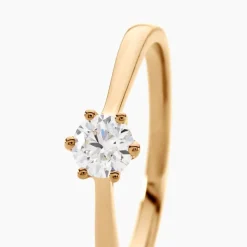 New Histoire d'Or Bague Solitaire Athena or jaune diamant