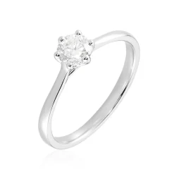 New Histoire d'Or Bague Solitaire Athena or blanc diamant