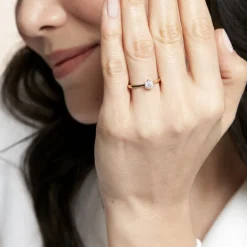 Online Histoire d'Or Bague Solitaire Athena or jaune diamant