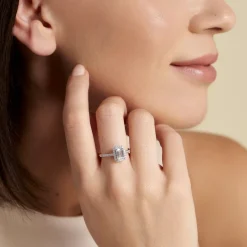 Histoire d'Or Bague Solitaire Cadmos Argent Blanc Oxyde De Zirconium* Bagues|Bagues Fantaisie