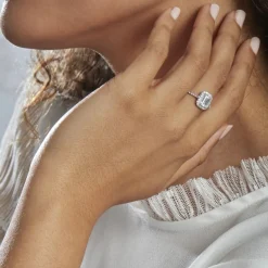 Histoire d'Or Bague Solitaire Cadmos Argent Blanc Oxyde De Zirconium* Bagues|Bagues Fantaisie