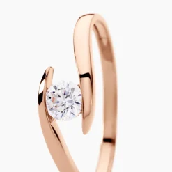 Best Histoire d'Or Bague Solitaire Camilia De Zirconium or rose oxyde