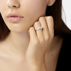 Best Histoire d'Or Bague Solitaire Carolina De Zirconium or blanc oxyde