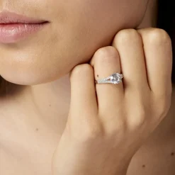 Best Histoire d'Or Bague Solitaire Carolina De Zirconium or blanc oxyde