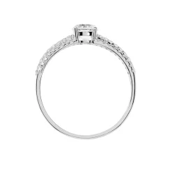 Histoire d'Or Bague Solitaire Ceridwen 3 Rangs Or Blanc Oxyde De Zirconium* Bagues|Bagues Avec Pierre