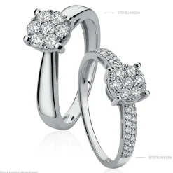 Histoire d'Or Bague Solitaire Charlene Or Blanc Diamant Synthetique* Bagues|Bagues Avec Pierre