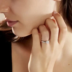 Histoire d'Or Bague Solitaire Charlene Or Blanc Diamant Synthetique* Bagues|Bagues Avec Pierre