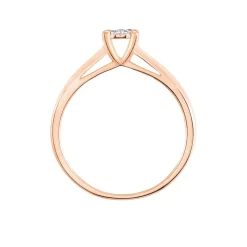 Histoire d'Or Bague Solitaire Collection Grace Or Rose Diamant* Bagues|Bagues Avec Pierre