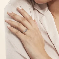 Histoire d'Or Bague Solitaire Crista Or Jaune Topaze Et Oxyde* Bagues|Bagues Avec Pierre